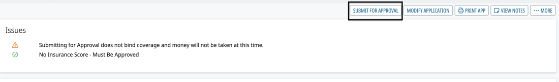 Submit for Approval screenshot